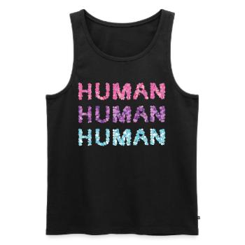 Bisexualité Bisexuelle Flag Bi Homo Gay - Débardeur bio Premium Homme - noir - Devant - AI Model Male 178 light (178cm)