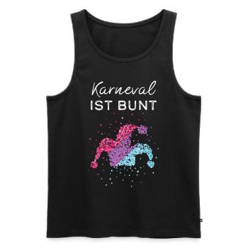 Karneval Fasching Konfetti Bisexuell Bisexualität - Männer Premium Bio Tank Top - Schwarz - Vorne - Michal (187cm)
