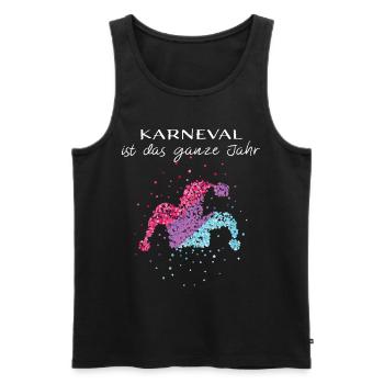 Carnival Fool Jeck Confettis Bisexualité bisexuelle - Débardeur bio Premium Homme - noir - Devant - AI Model Male 178 light (178cm)