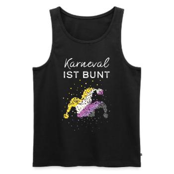 Karneval Fasching Fasnacht Asexuell Asexualität - Männer Premium Bio Tank Top - Schwarz - Vorne - AI Model Male 178 light (178cm)