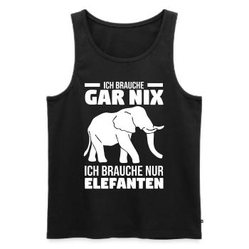 Dickhäuter Rüsseltier Dabbing Elefant - Männer Premium Bio Tank Top - Schwarz - Vorne - Michal (187cm)
