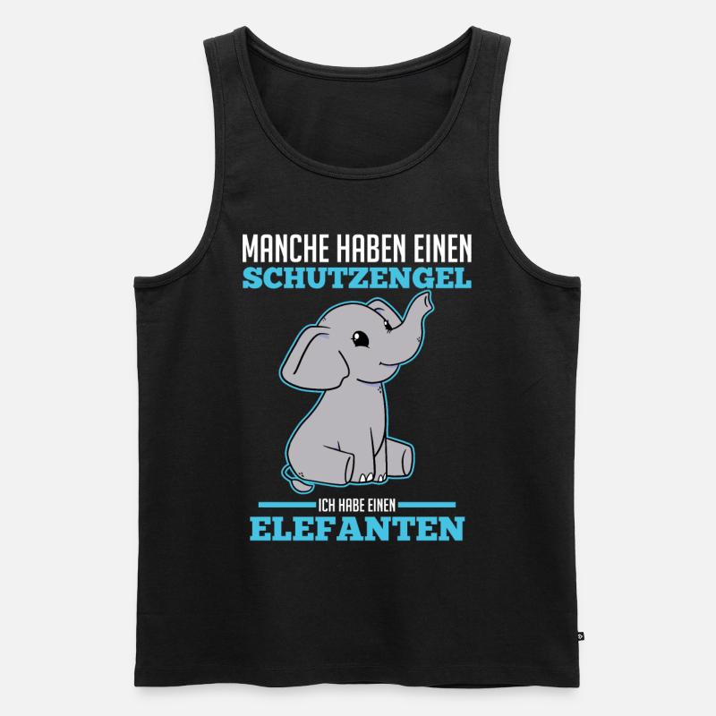 Dickhäuter Rüsseltier Elefant - Männer Premium Bio Tank Top - Schwarz