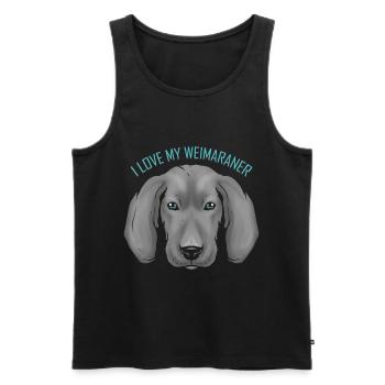 Dog Lover - I Love My Weimaraner - Men's Premium Organic Tank Top - black - Front - Michal (187cm)