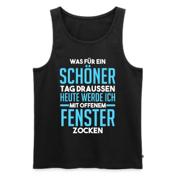 Gaming Zocken Zocker Gamer - Männer Premium Bio Tank Top - Schwarz - Vorne - Michal (187cm)