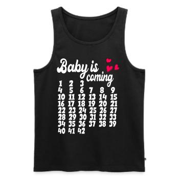 Baby is coming Entwicklung - Männer Premium Bio Tank Top - Schwarz - Vorne - Michal (187cm)