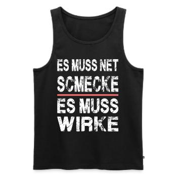 ES MUSS NET SCHMECKE ES MUSS WIRKE für Apotheker - Männer Premium Bio Tank Top - Schwarz - Vorne - AI Model Male 178 light (178cm)