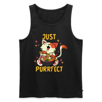 Just Perfect Cat Cats Baby Cat Mom - Men's Premium Organic Tank Top - black - Front - Michal (187cm)