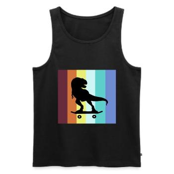 Skateboard Trex Skater Skateboard fahren - Männer Premium Bio Tank Top - Schwarz - Vorne - AI Model Male 178 light (178cm)