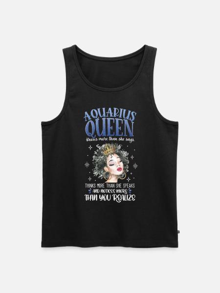 Aquarius Queen - Men's Premium Organic Tank Top - black
