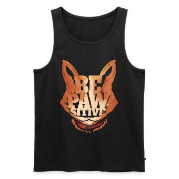 Dog Lover - Be Pawsitive - Dog Owner - Men's Premium Organic Tank Top - black - Front - Michal (187cm)