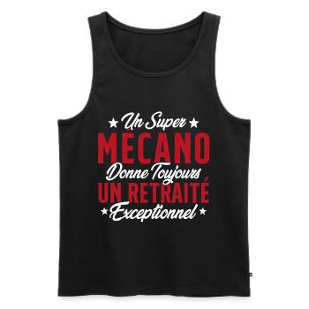Mécano Papa Cadeau Drôle Fête Des Pères Garagiste - Débardeur bio Premium Homme - noir - Devant - AI Model Male 178 light (178cm)