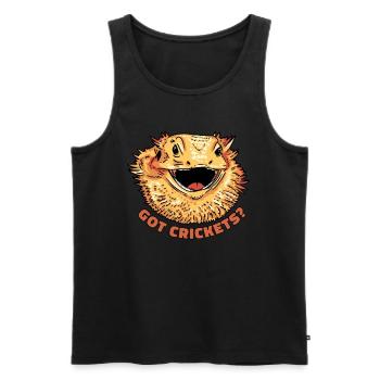 Bartagame Got Crickets? Bartagamen - Männer Premium Bio Tank Top - Schwarz - Vorne - Michal (187cm)