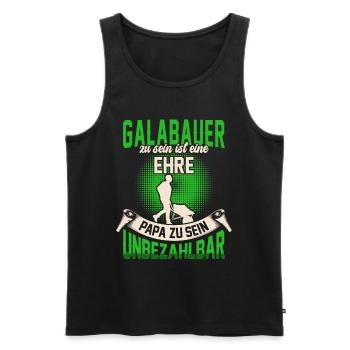 Galabauer ist eine Ehre Gartenbau Galabau - Männer Premium Bio Tank Top - Schwarz - Vorne - Michal (187cm)