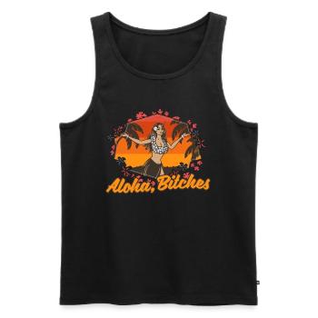 Aloha Surfer Beach Hawaii Femme - Débardeur bio Premium Homme - noir - Devant - Michal (187cm)