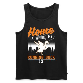 Home is where my running ducks are - Men's Premium Organic Tank Top - black - Front - AI Model Male 178 light (178cm)