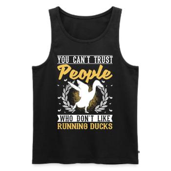 Indian Running Duck Cadeau Running Duck - Débardeur bio Premium Homme - noir - Devant - Michal (187cm)