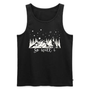 If the stars were made to worship So will I - Männer Premium Bio Tank Top - Schwarz - Vorne - AI Model Male 178 light (178cm)