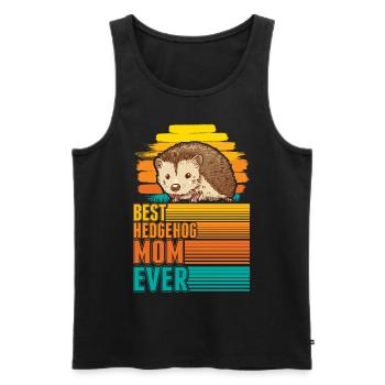 Best Hedgehog Mom Ever Igel Mama Stacheligel - Männer Premium Bio Tank Top - Schwarz - Vorne - AI Model Male 178 light (178cm)