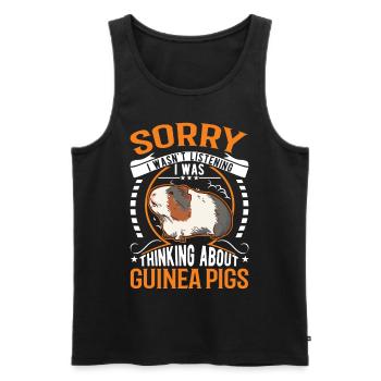 Guinea Pig Gift Guinea Pig - Men's Premium Organic Tank Top - black - Front - Michal (187cm)