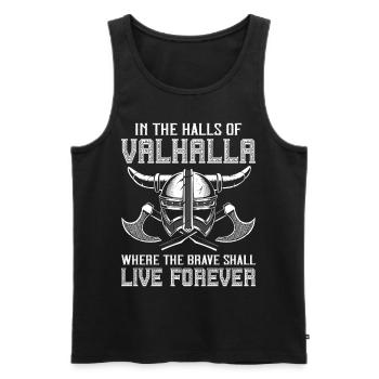 Wikinger Axt Helm Walhalla Warriors Mythologie Odi - Männer Premium Bio Tank Top - Schwarz - Vorne - AI Model Male 178 light (178cm)