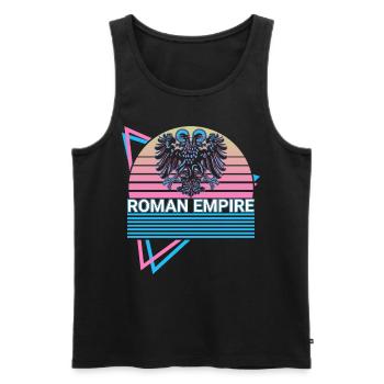 Empire romain Héraldique médiévale Rétro - Débardeur bio Premium Homme - noir - Devant - AI Model Male 178 light (178cm)