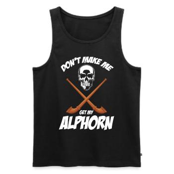 Obtenir mon cor des Alpes de Alpen Musikinstrum - Débardeur bio Premium Homme - noir - Devant - AI Model Male 178 light (178cm)