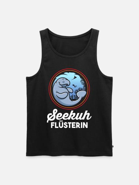 Meerkuh Seekuh - Männer Premium Bio Tank Top - Schwarz