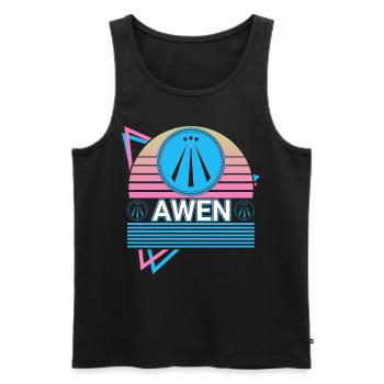 Awen Druid Paganism Celtic Wiccan Retro - Men's Premium Organic Tank Top - black - Front - AI Model Male 178 light (178cm)