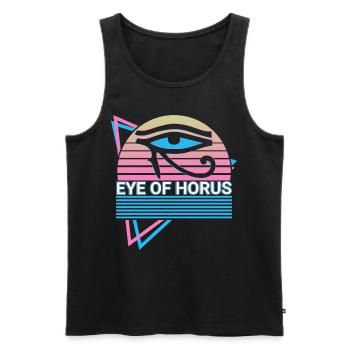 Eye of Horus Retro - Men's Premium Organic Tank Top - black - Front - AI Model Male 178 light (178cm)