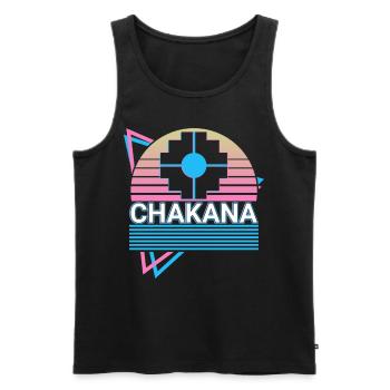 Chakana Inka Kreuz Retro - Männer Premium Bio Tank Top - Schwarz - Vorne - Michal (187cm)