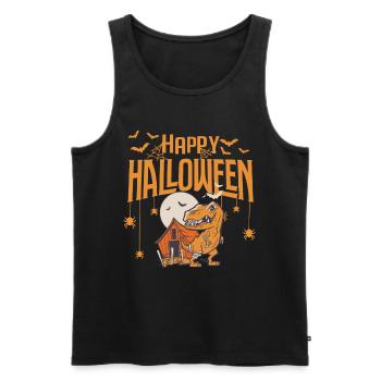 T-Rex Funny Halloween Spider Bat Horror Costume Din - Men's Premium Organic Tank Top - black - Front - Michal (187cm)