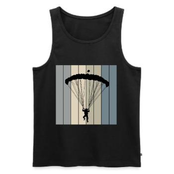 Skydiving - Men's Premium Organic Tank Top - black - Front - AI Model Male 178 light (178cm)