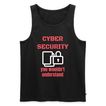 Cybersecurity - IT-Sicherheit Informatiker - Männer Premium Bio Tank Top - Schwarz - Vorne - AI Model Male 178 light (178cm)