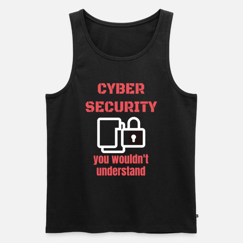 Cybersecurity - IT-Sicherheit Informatiker - Männer Premium Bio Tank Top - Schwarz