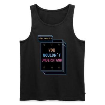 Cybersecurity - IT-Sicherheit Informatiker - Männer Premium Bio Tank Top - Schwarz - Vorne - AI Model Male 178 light (178cm)