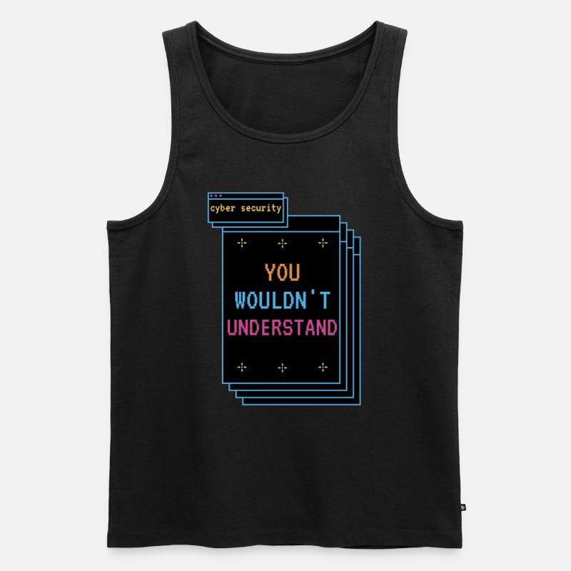 Cybersecurity - IT-Sicherheit Informatiker - Männer Premium Bio Tank Top - Schwarz