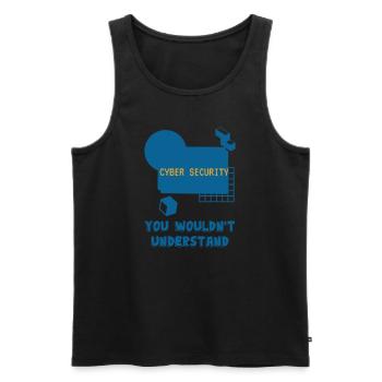 Cybersecurity - IT-Sicherheit Informatiker - Männer Premium Bio Tank Top - Schwarz - Vorne - AI Model Male 178 light (178cm)