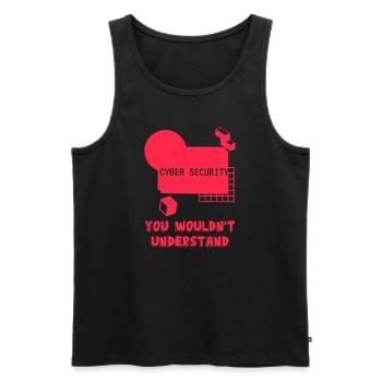 Cybersecurity - IT-Sicherheit Informatiker - Männer Premium Bio Tank Top - Schwarz - Vorne - AI Model Male 178 light (178cm)