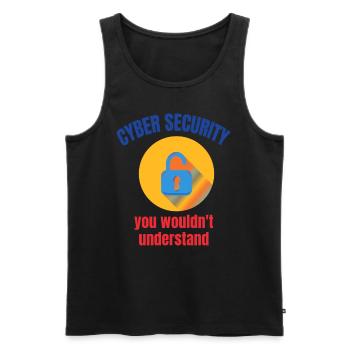 Cybersecurity - IT-Sicherheit Informatiker - Männer Premium Bio Tank Top - Schwarz - Vorne - AI Model Male 178 light (178cm)