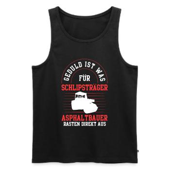 Asphaltbauer rasten direkt aus Asphaltierer - Männer Premium Bio Tank Top - Schwarz - Vorne - Michal (187cm)
