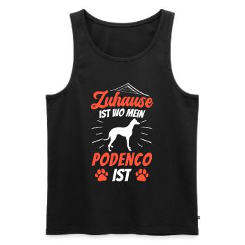 Podenco Zuhause ist spanischer Podenco - Männer Premium Bio Tank Top - Schwarz - Vorne - AI Model Male 178 light (178cm)