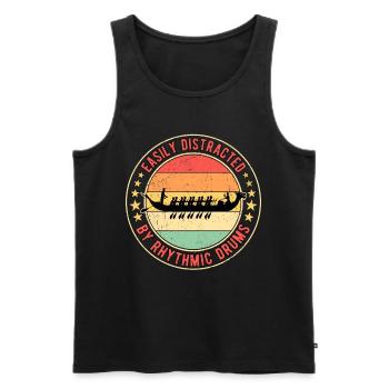 Drachenbootrennen Drachenboot Rhythmic Drums - Männer Premium Bio Tank Top - Schwarz - Vorne - Michal (187cm)