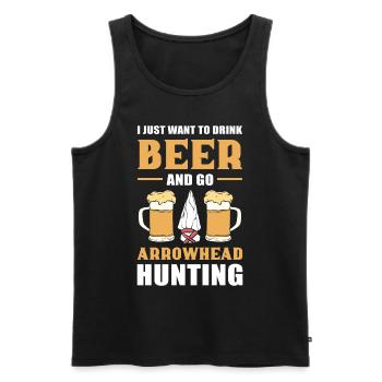 Pfeilspitzenjagd Pfeilspitzen-Jagd Pfeilspitzen-Sa - Männer Premium Bio Tank Top - Schwarz - Vorne - AI Model Male 178 light (178cm)