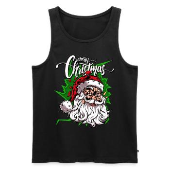 Merry Christmas Merry Christmas - Männer Premium Bio Tank Top - Schwarz - Vorne - Michal (187cm)