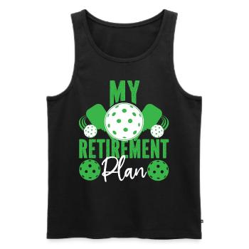 Pickleball Retired My Retirement - Men's Premium Organic Tank Top - black - Front - Michal (187cm)
