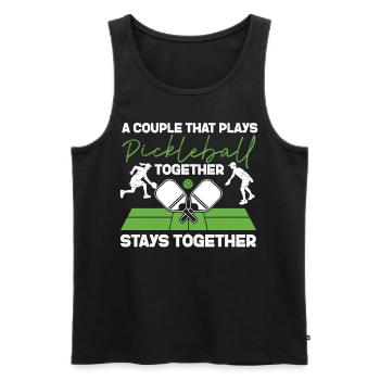 Pickleball Couple A Couple That - Männer Premium Bio Tank Top - Schwarz - Vorne - Michal (187cm)
