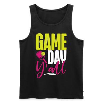 Pickleball Girl Ladies Game Day - Männer Premium Bio Tank Top - Schwarz - Vorne - AI Model Male 178 light (178cm)