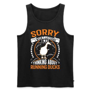 Indian Running Duck Gift Running Duck - Men's Premium Organic Tank Top - black - Front - Michal (187cm)