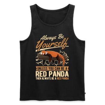 Roter Panda Geschenk Red Panda - Männer Premium Bio Tank Top - Schwarz - Vorne - AI Model Male 178 light (178cm)