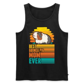 Best Guinea Pig Mom Ever Meerschweinchen Mama - Männer Premium Bio Tank Top - Schwarz - Vorne - Michal (187cm)